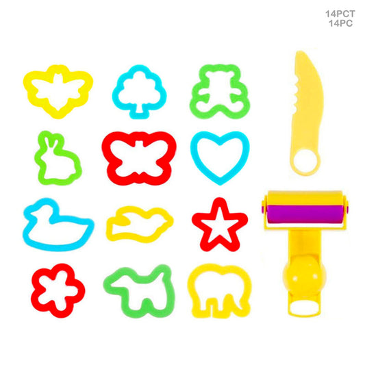 Gift To Love | Plastic Clay And Sand Tool | Pcs : 14 Pcs | Code : 14PCT
