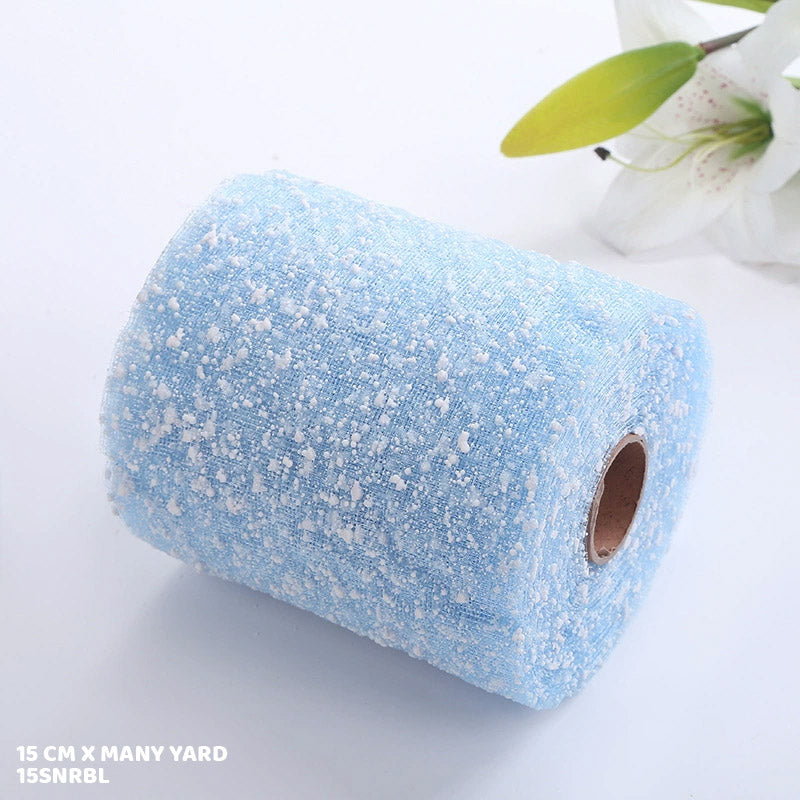 Gift To Love | Snow Roll | Color : Blue | Size : 15 Cm X Many Yard | Code : 15SNRBL