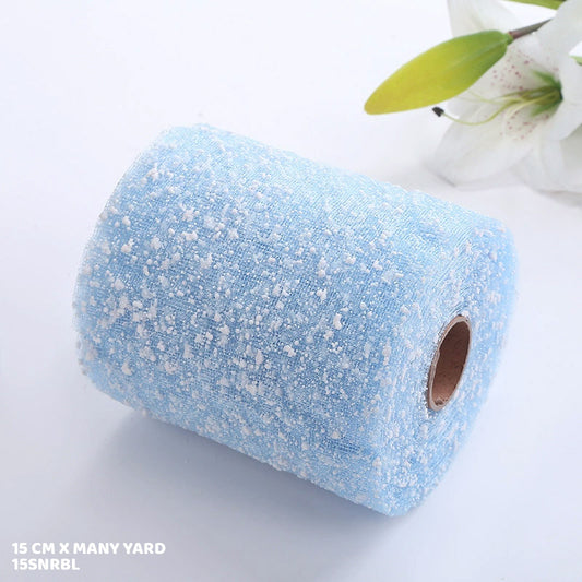 Gift To Love | Snow Roll | Color : Blue | Size : 15 Cm X Many Yard | Code : 15SNRBL