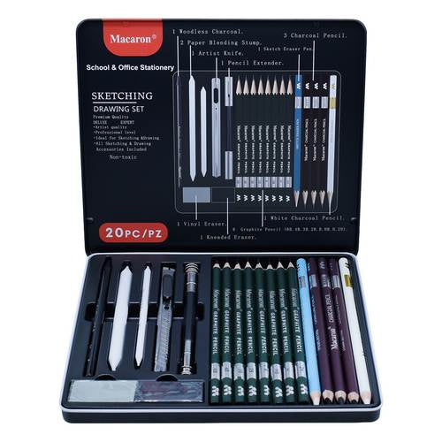 Gift To Love | Macaron Sketching Drawing Pencil Set 20 Pcs | Code : 1990-181