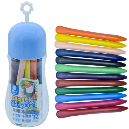 Gift To Love | Plastic Crayons | Color : 12 Colour | Pcs : 12 Colour | Code : 2023-12