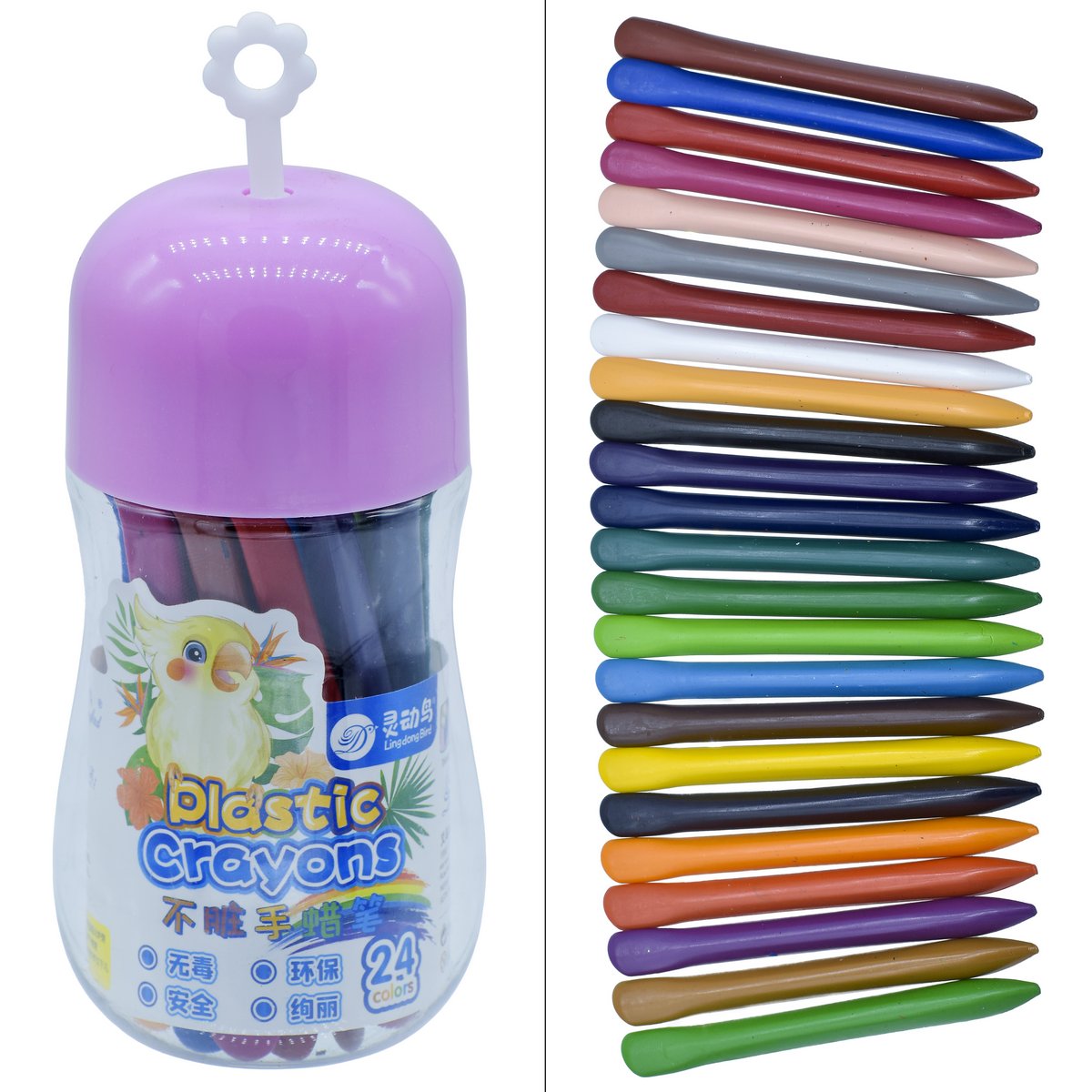 Gift To Love | Plastic Crayons | Pcs : 12 Colour | Code : 2023-24
