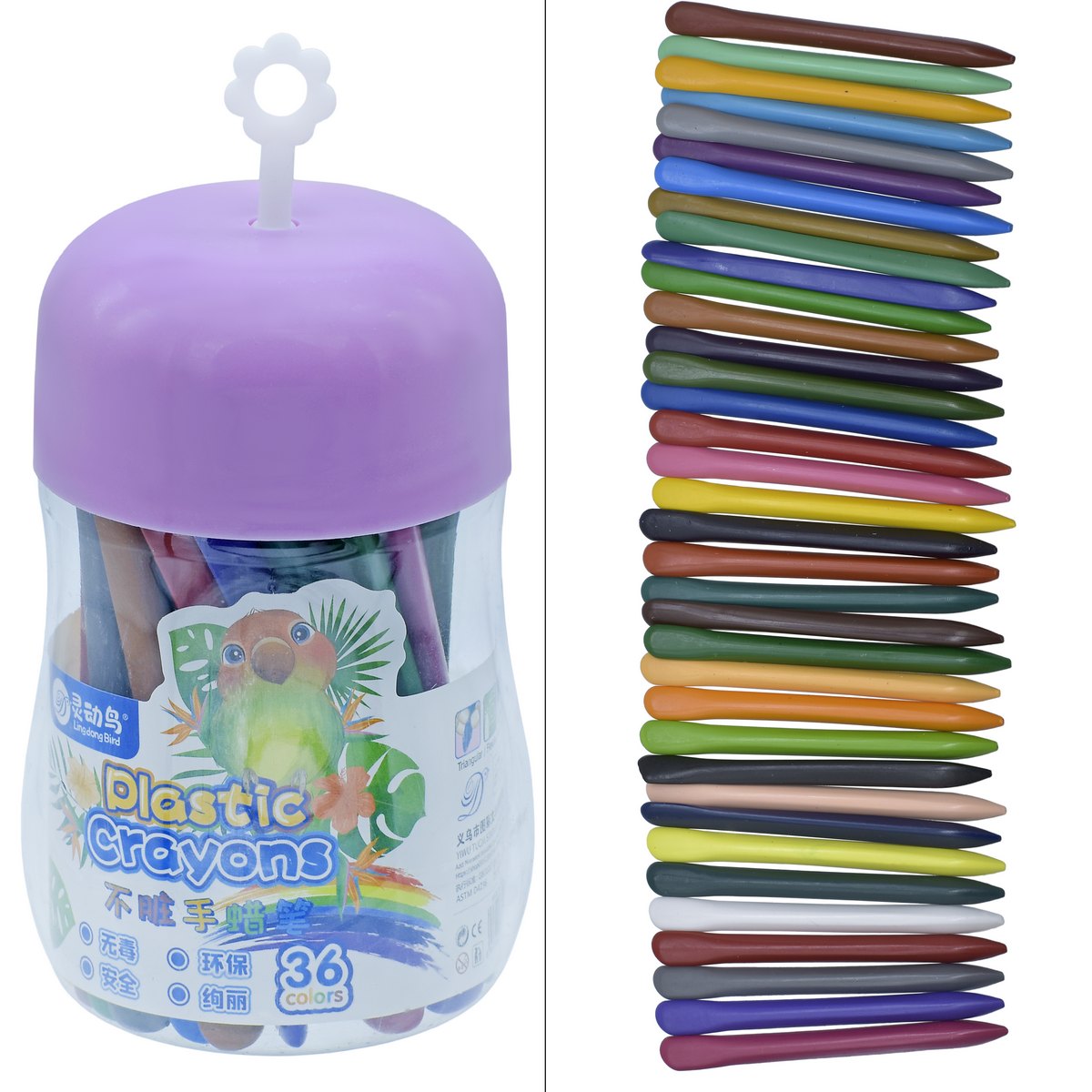 Gift To Love | Plastic Crayons | Pcs : 12 Colour | Code : 2023-36