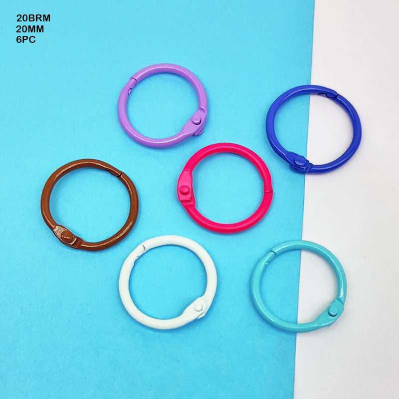 Gift To Love | Book Binding Multi Ring | Size : 20 Mm | Pcs : 6 Pcs | Code : 20BRM