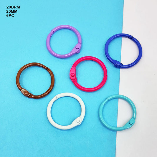 Gift To Love | Book Binding Multi Ring | Size : 20 Mm | Pcs : 6 Pcs | Code : 20BRM