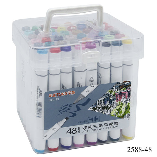 Gift To Love | Touch Marker 2 In 1 Pen Set With Box | Pcs : 48 Pcs | Code : 2588-48