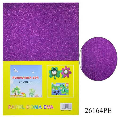 Gift To Love | A4 Glitter Foam Sheet With Sticker Purple | Code : 26164PE