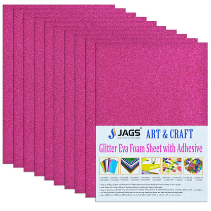 Gift To Love | A4 Glitter Foam Sheet With Sticker | Color : Rose Pink | Code : 26164RPK