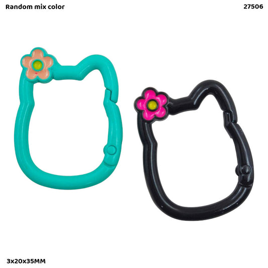 Gift To Love | Kitty Key Hook | Color : Multi Color | Size : 3X20X35 Mm | Pcs : 2 Pcs | Code : 27506
