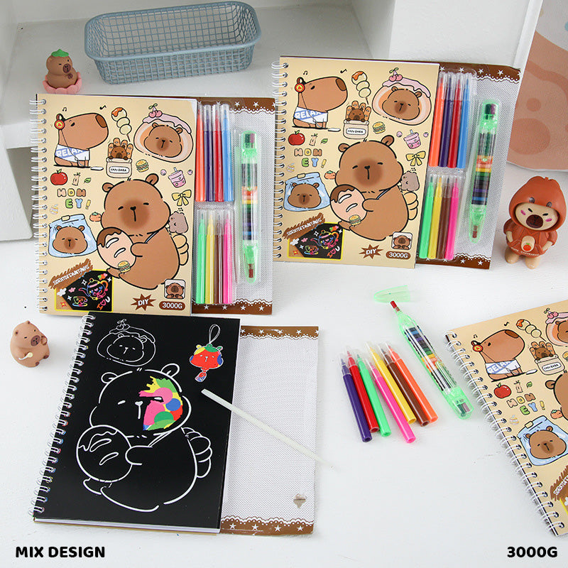 Gift To Love | Kids Mental Scratch Painting Book | Pcs : 3000G | Code : 3000G