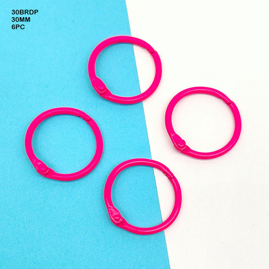 Gift To Love | Book Binding Ring | Color : Pink | Size : 30 Mm | Pcs : 6 Pcs | Code : 30BRDP