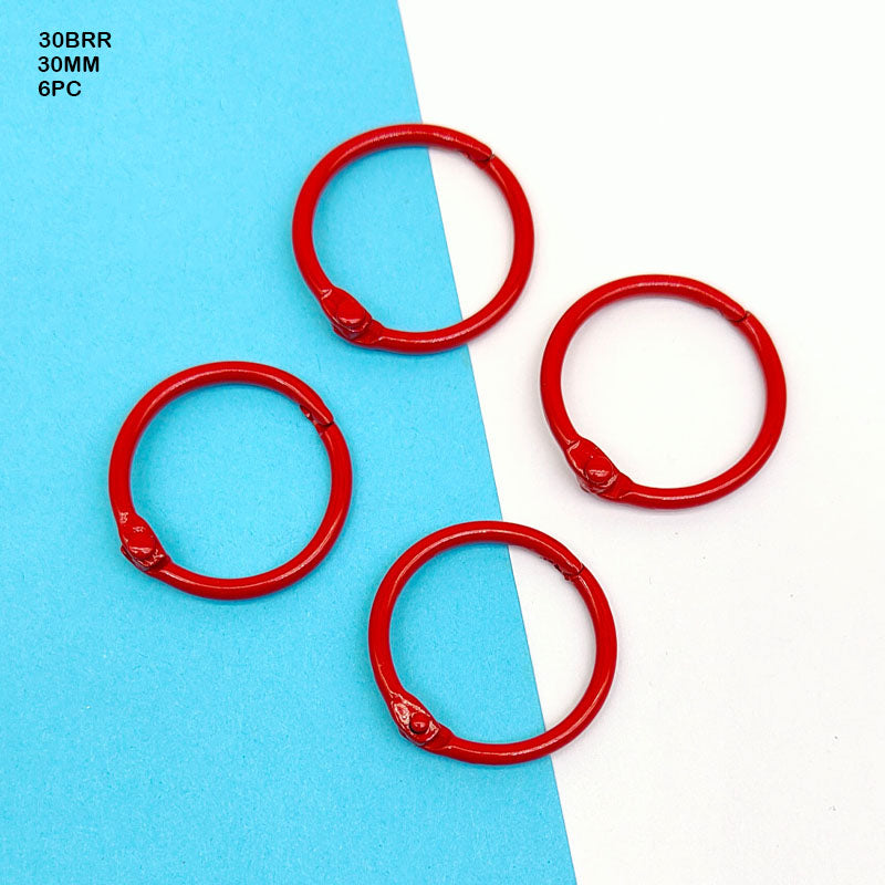 Gift To Love | Book Binding Ring | Color : Red | Size : 30 Mm | Pcs : 6 Pcs | Code : 30BRR