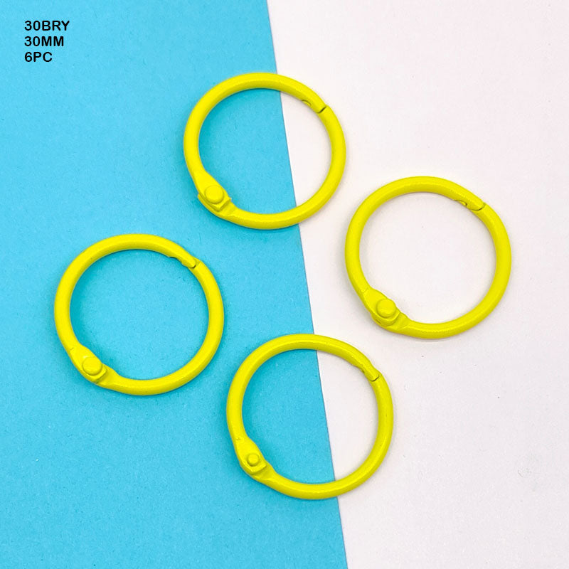 Gift To Love | Book Binding Ring | Color : Yellow | Size : 30 Mm | Pcs : 6 Pcs | Code : 30BRY