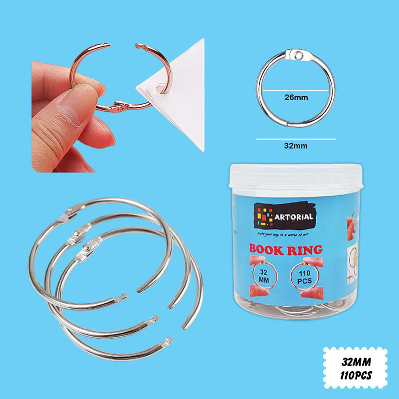 Gift To Love | Book Ring | Color : Silver | Size : 32 Mm | Pcs : 110 Pcs | Code : 32MM