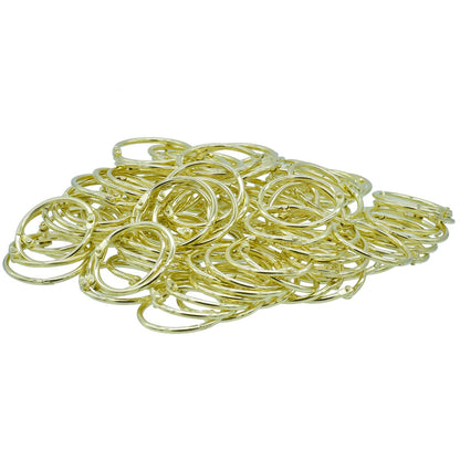 गिफ्ट टू लव | बुक रिंग | रंग : गोल्डन | आकार : 32 एमएम | नग : 100 नग | कोड : 32MMGOLD