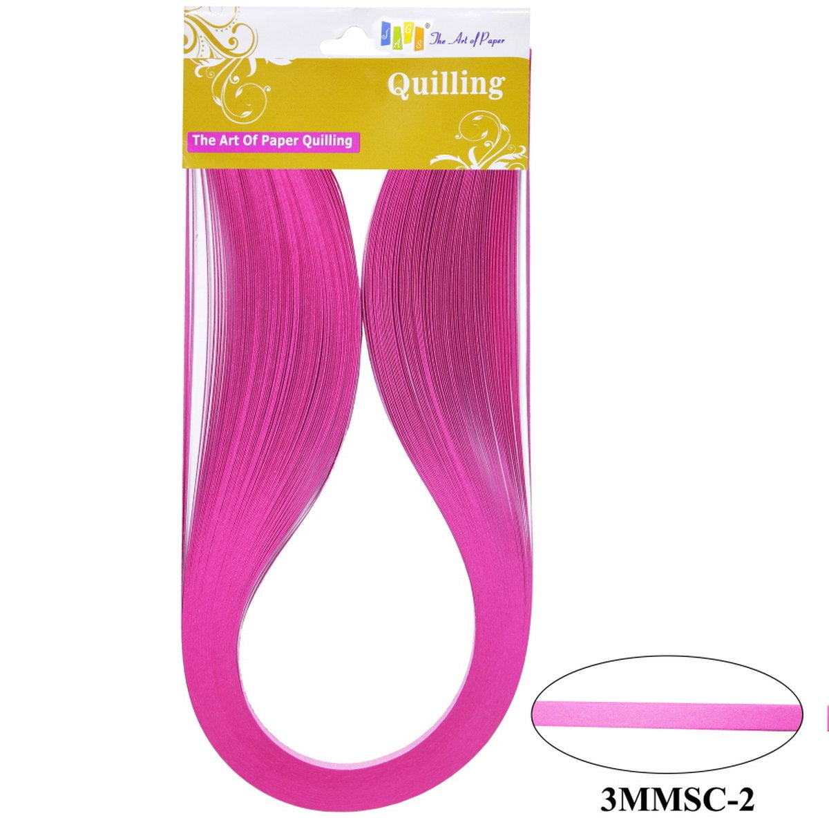 Gift To Love | Quilling Strip 3mm | Color : Rani Pink | Size : 3 Mm | Code : 3MMSC-02