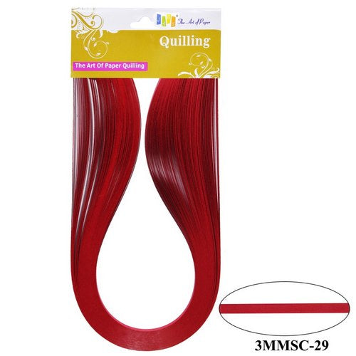 Gift To Love | Quilling Strip 3mm S/C 29 Red | Code : 3MMSC-29