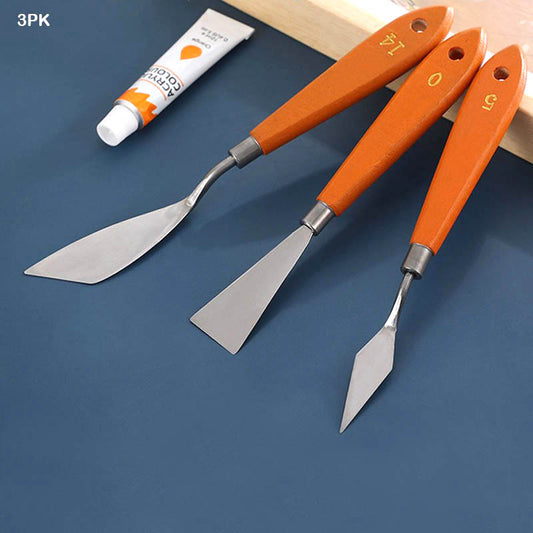 Gift To Love | Painting Knife Metal Wooden Handle | Pcs : 9 Pcs | Code : 3PK