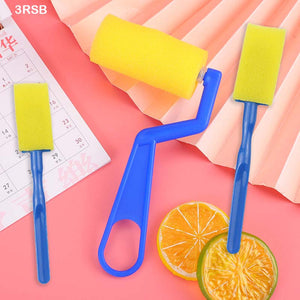 Gift To Love | Roller Sponge Blue Handle | Color : Yellow With Blue Handle | Pcs : 3 Pc | Code : 3RSB