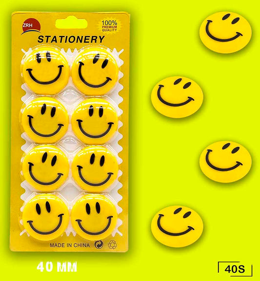 Gift To Love | Smile Magnet | Color : Yellow | Size : 40 Mm | Pcs : 8 Pcs | Code : 40S