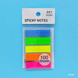 Gift To Love | Sticky Notes Neon | Size : 12 X 45 Mm | Pcs : 5 Color | Code : 45152