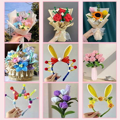 Gift To Love | Craft Pipe Cleaner | Color : Cream | Size : 7 Mm X 30 Cm | Pcs : 100 Pcs | Code : MG3820