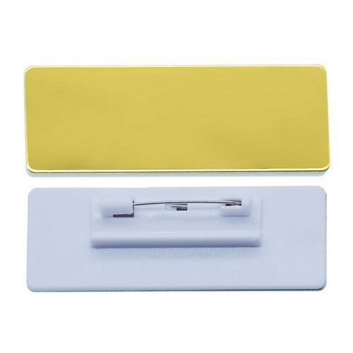 Gift To Love | Name Badges Metal With Pin Golden (7X2.5) | Code : 5011GD