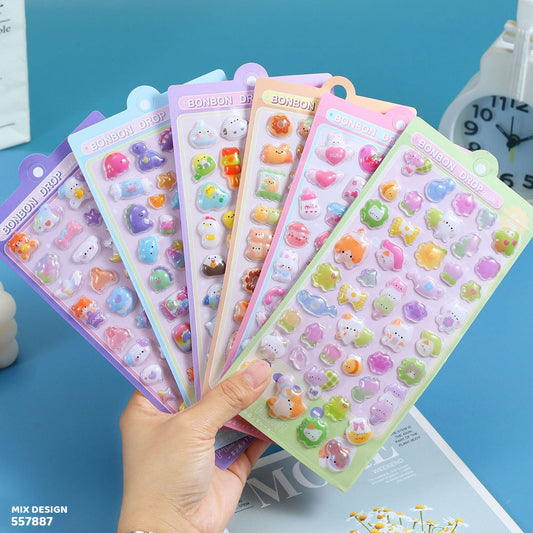 Gift To Love | Kids Fluffy Sticker Bonbon Drop | Code : 557887