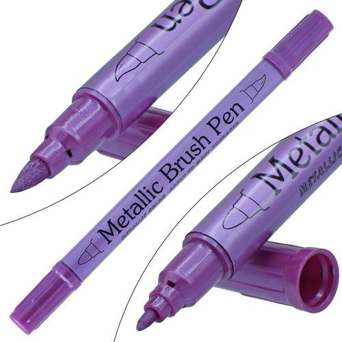 Gift To Love | Brush Metallic Pen Twin Tip Rose Red | Code : 562S-RRD