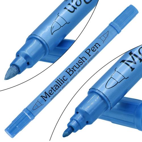 Gift To Love | Brush Metallic Pen Twin Tip Sky Blue | Code : 562S-SBL