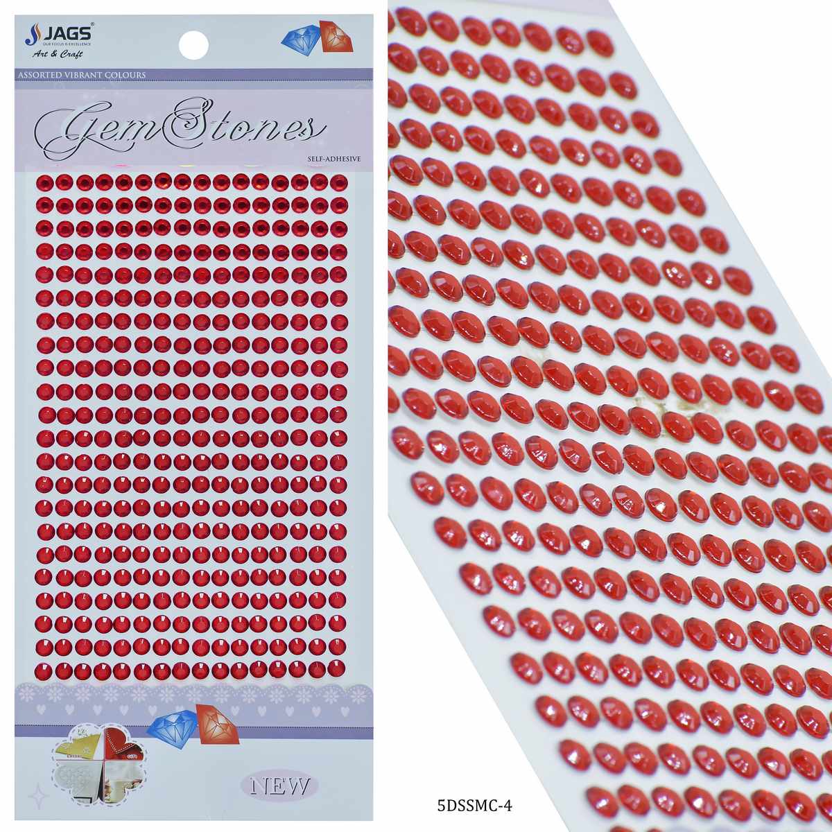 Gift To Love | Sticker Diamond | Color : Red | Size : 5 Mm | Code : 5DSSMC-4