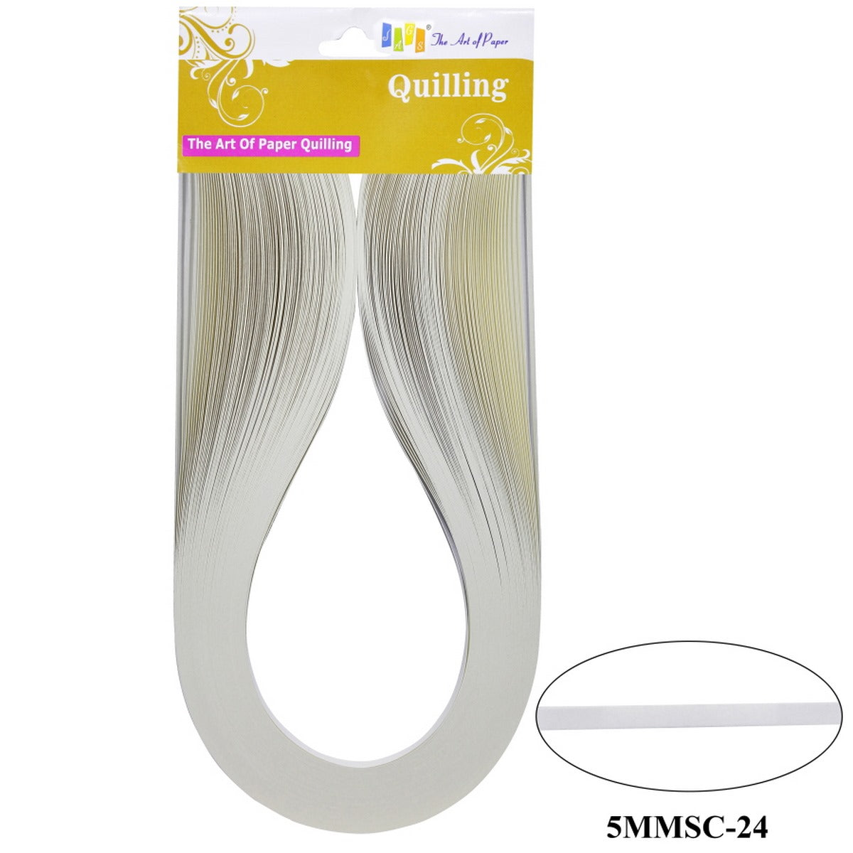 Gift To Love | Quilling Strip | Color : Off White | Size : 5 Mm | Code : 5MMSC-24