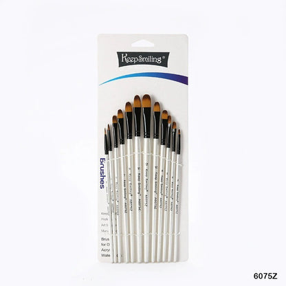 Gift To Love | Paint Brush White Handle | Pcs : 12 Pcs | Code : 6075Z
