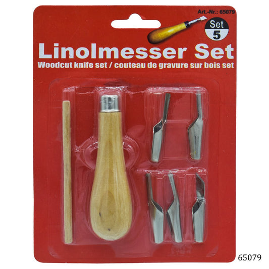 Gift To Love | Linolmesser Set Woodcut Knife | Pcs : 5 Set | Code : 65079