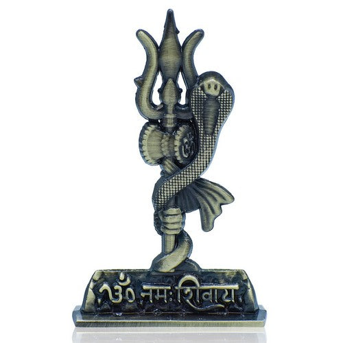 Gift To Love | Table Top Lord Trishul With Snake & Damru | Code : 717