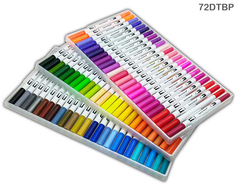 Gift To Love | Dual Tip Brush Pen | Pcs : 72 Pcs | Code : 72DTBP