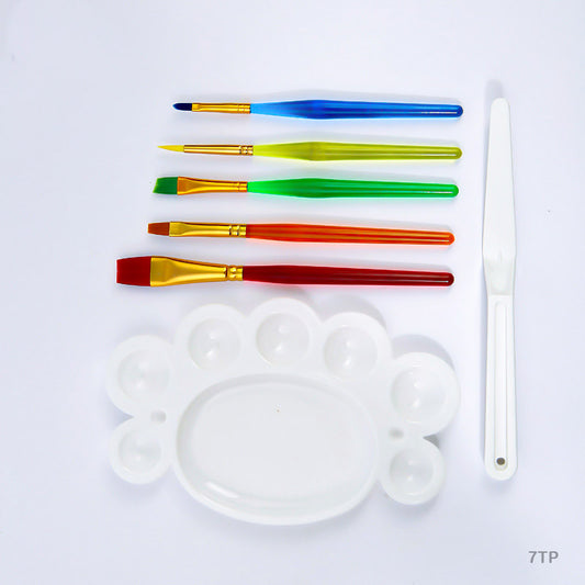 Gift To Love | Paint Brush With Tray Color | Pcs : 7 Pcs | Code : 7TP
