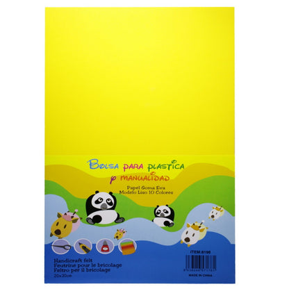 Gift To Love | A4 Foam Sheet Without Sticker | Color : Multi Color | Pcs : 10 Sheets | Code : 8198MC