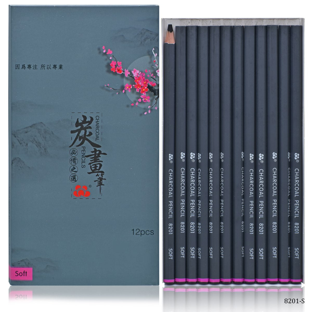 Gift To Love | Charcoal Pencil Set | Pcs : Set Of 12 Pcs | Code : 8201-S