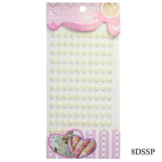 Gift To Love | Sticker Pearl | Size : 8 Mm | Code : 8DSSP