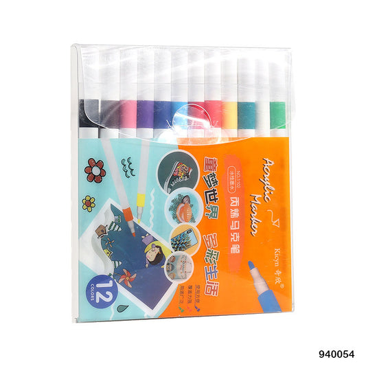 Gift To Love | Acrylic Marker Pen | Pcs : 12 Color | Code : 940054