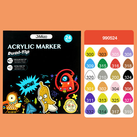 Gift To Love | Acrylic Dual Tip Marker | Pcs : 24 Color | Code : 990524