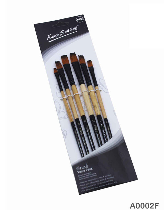 Gift To Love | Paint Brush Flat | Pcs : 6 Pcs | Code : A0002F
