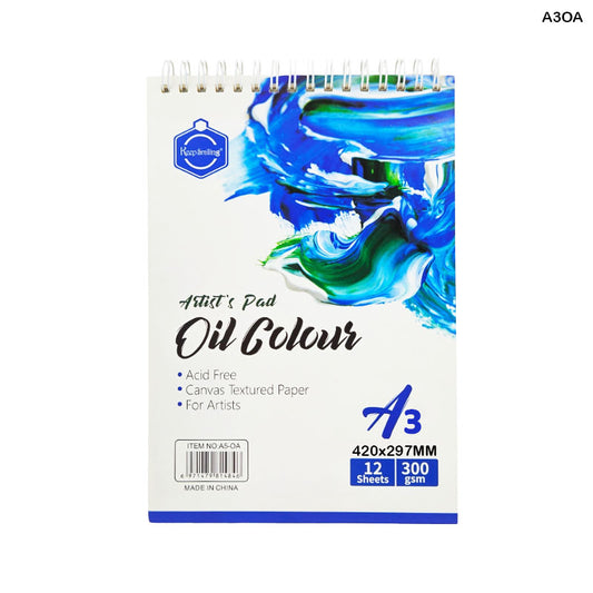 Gift To Love | A3 Oil Color Artist Pad | Size : 420 X 297 Mm | Pcs : 12 Page | Code : A3OA