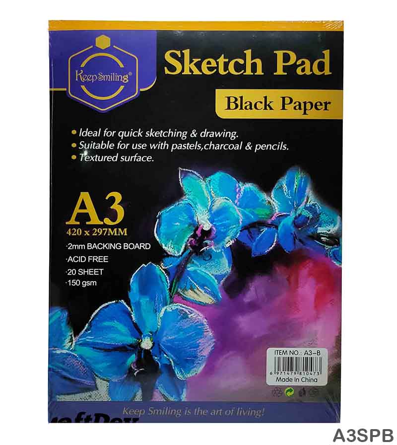 Gift To Love | Sketch Pad | Color : Black | Size : A3 | Code : A3SPB