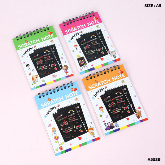 Gift To Love | Scratch Book Spiral | Size : A5 | Pcs : 8 Sheet | Code : A5SSB