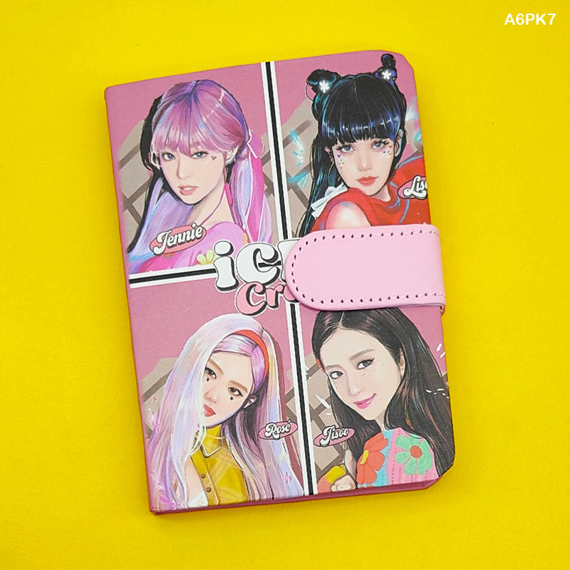 Gift To Love | Dairy Printed Magnetic | Color : Black Pink | Size : 14 Cm X 10 Cm | Code : A6PK7