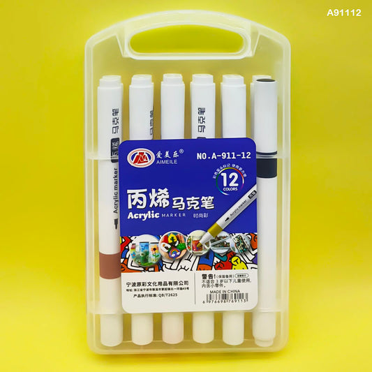 Gift To Love | Acrylic Marker | Size : 2 Mm | Pcs : 12 Color | Code : A91112