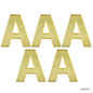 Gift To Love | Acrylic Alphabet | Color : Gold | Pcs : 5 Pcs Set | Code : AAG5P-A
