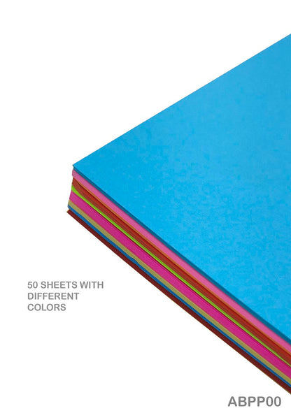 A4 Bright Tinted Card 50 Sheet (Abpp00) - GIFT TO LOVE
